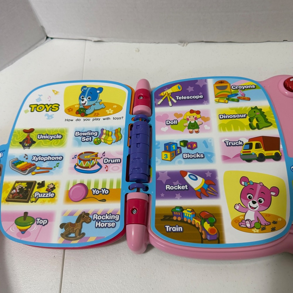 VTech Touch & Teach Word Book Pink Toddler Educational Interactive Toy Working - Picture 7 of 9